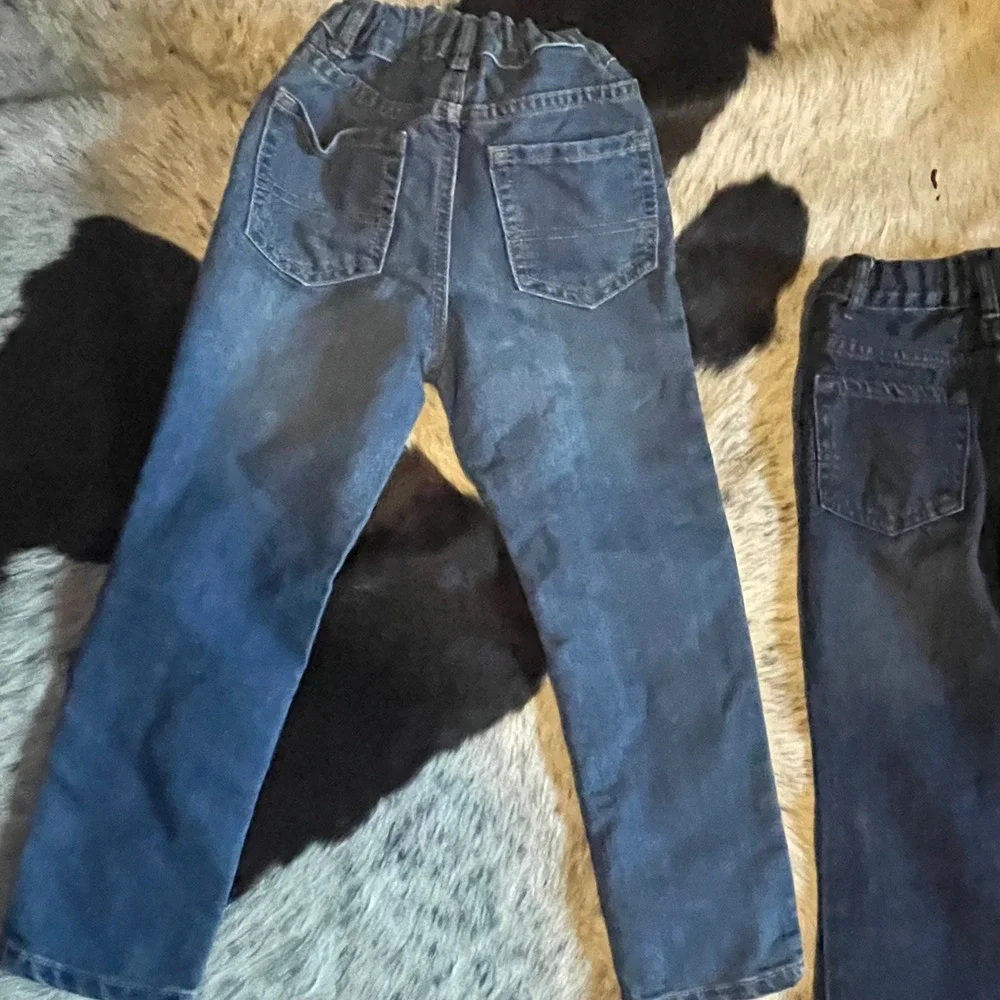 The Childrens Place Kids Skinny Jeans Bundle 3 Pairs Blue Black Sz 5T Adjustable